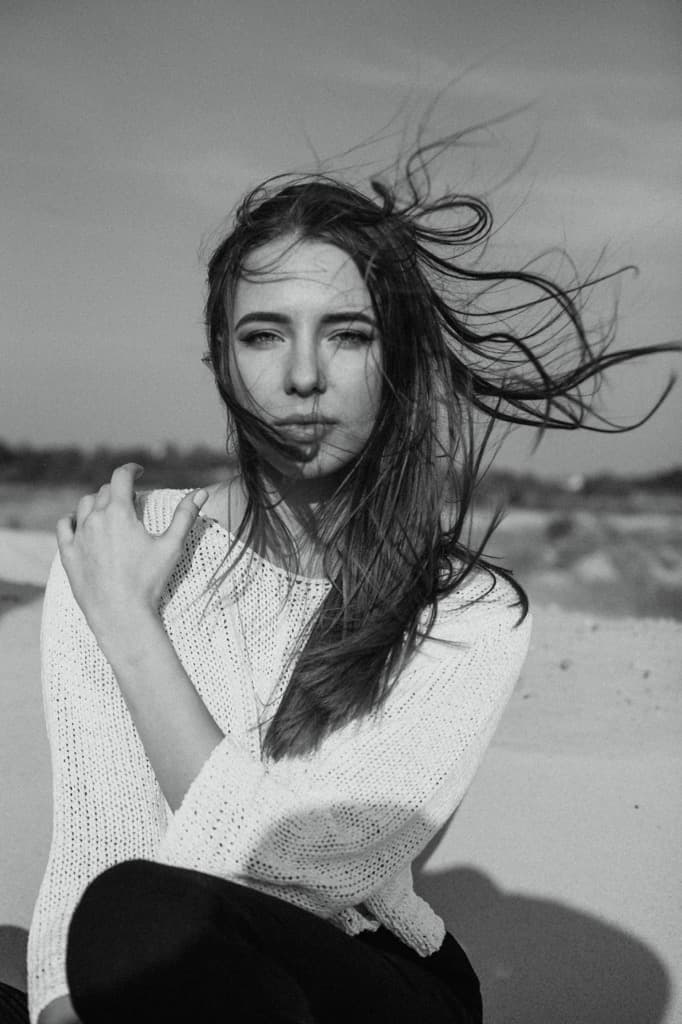 Original black and white portrait before background removal